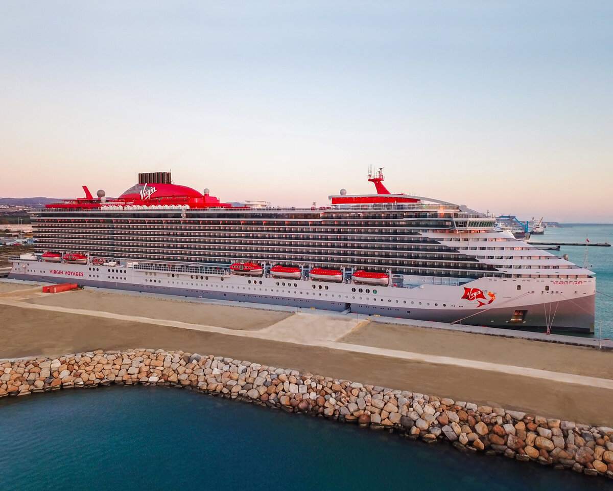 Scarlet Lady at the shipyard