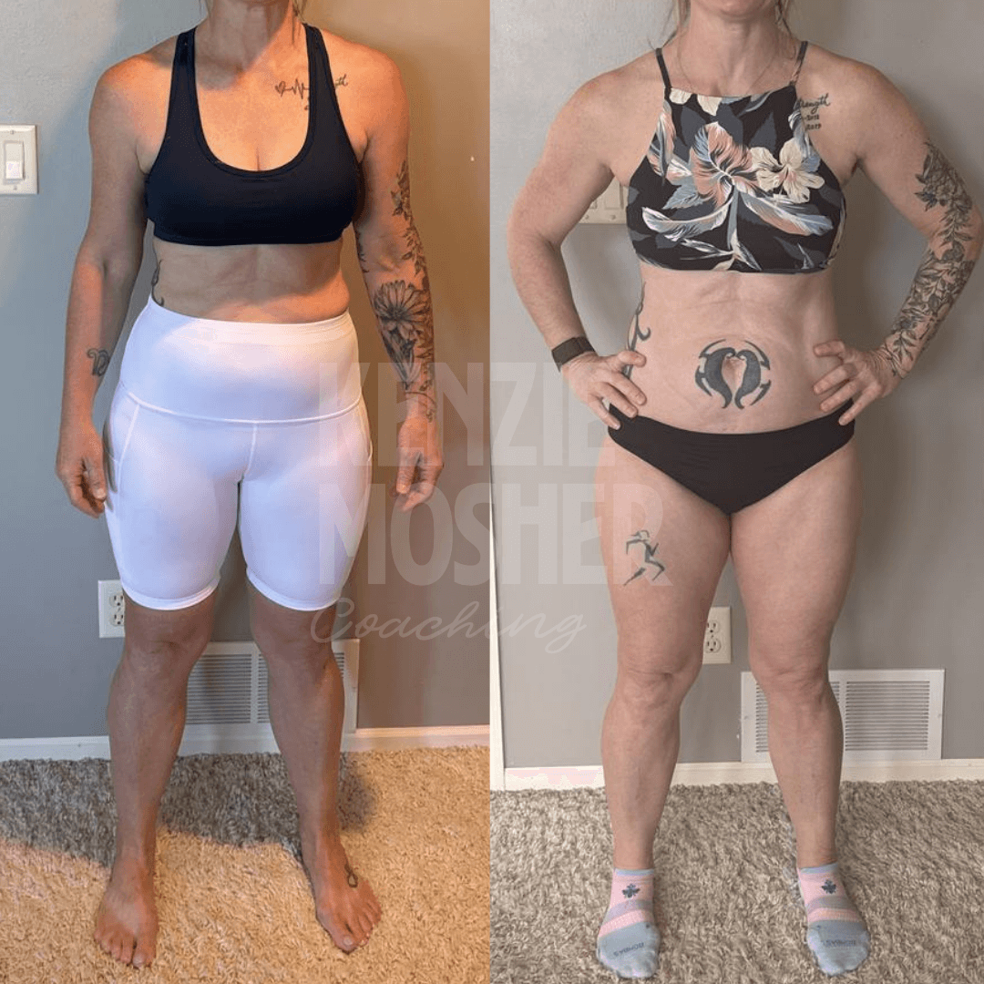 Functional nutrition program transformation focused on hormones and gut repair.