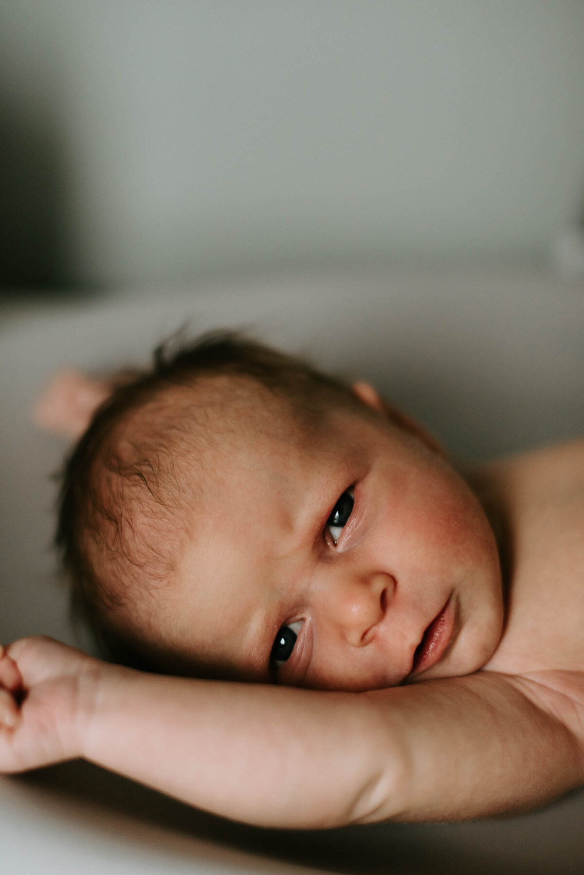 Newborn stretching indoor Newborn Portrait Photography