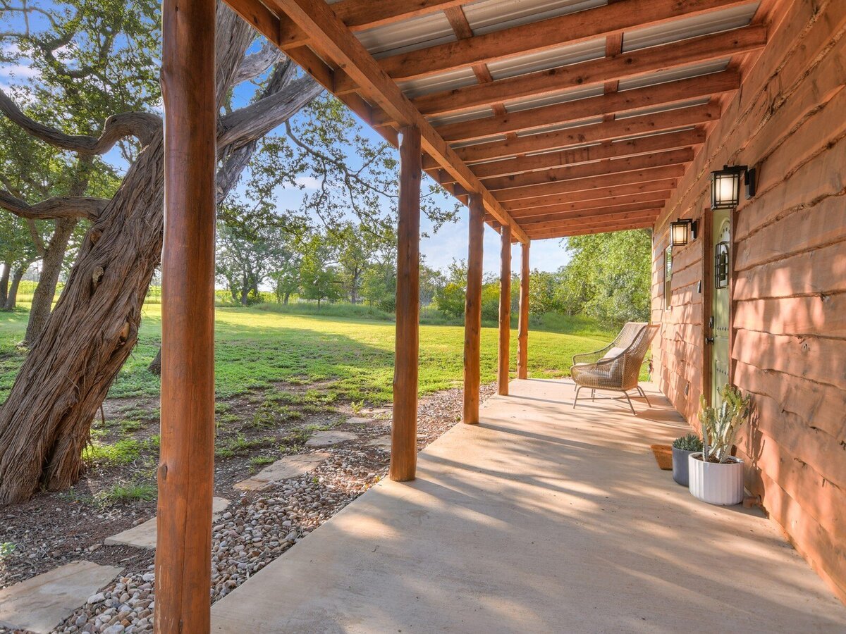 Front porch of cabin