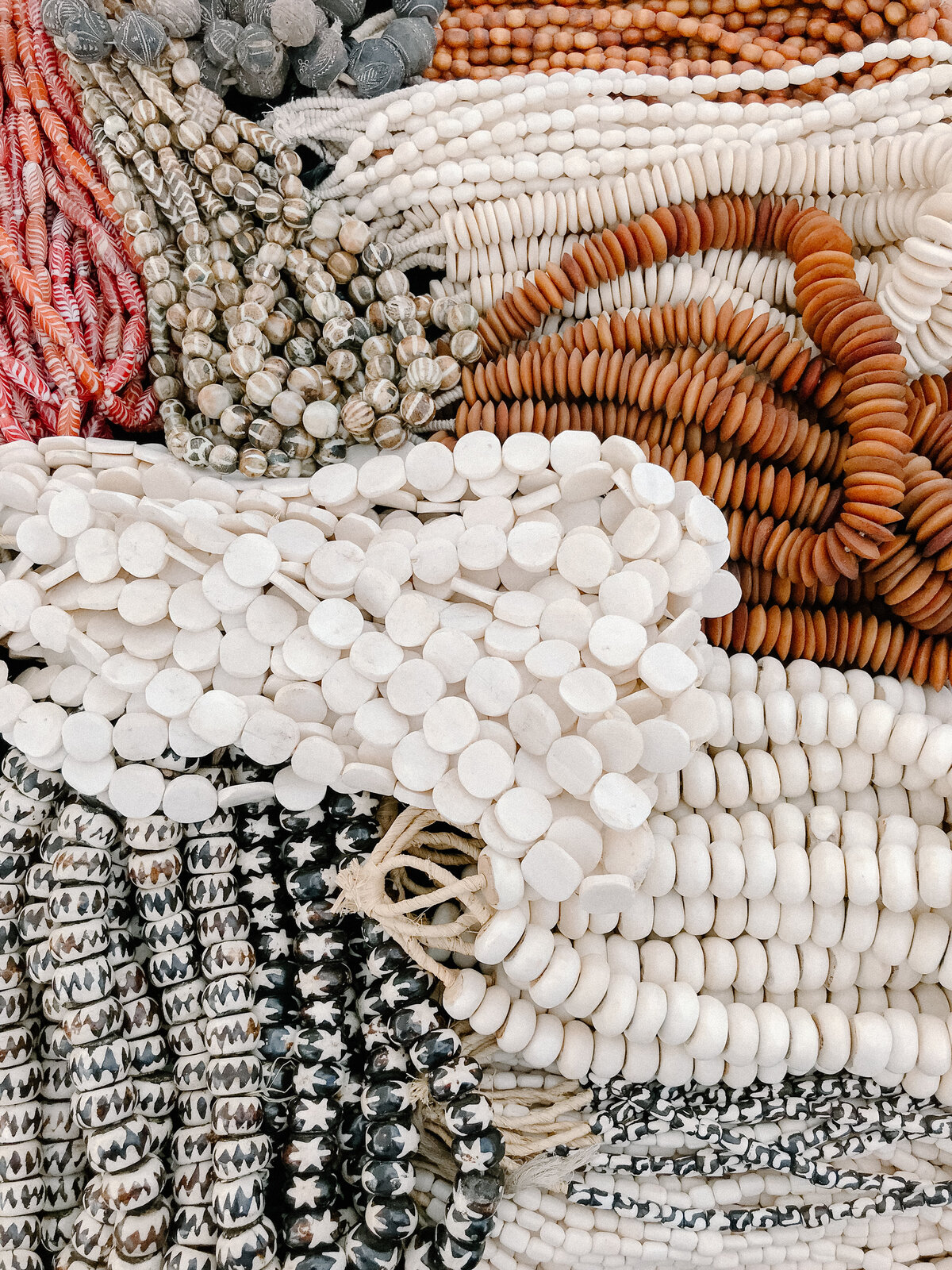 multi colored beads at flea market