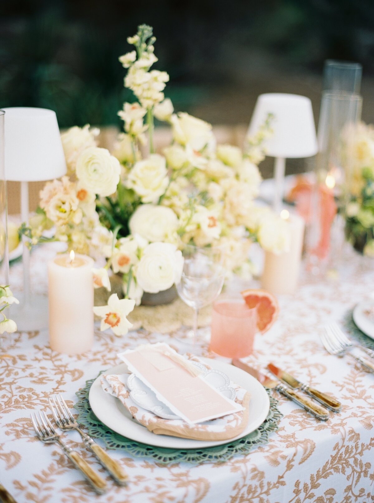 Pastel spring time wedding decor.