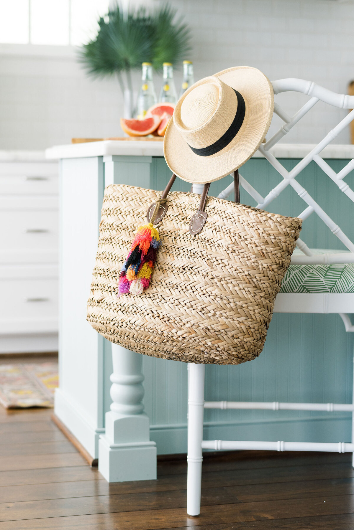 oyster creek studios galveston beach remodel beach bag and hat