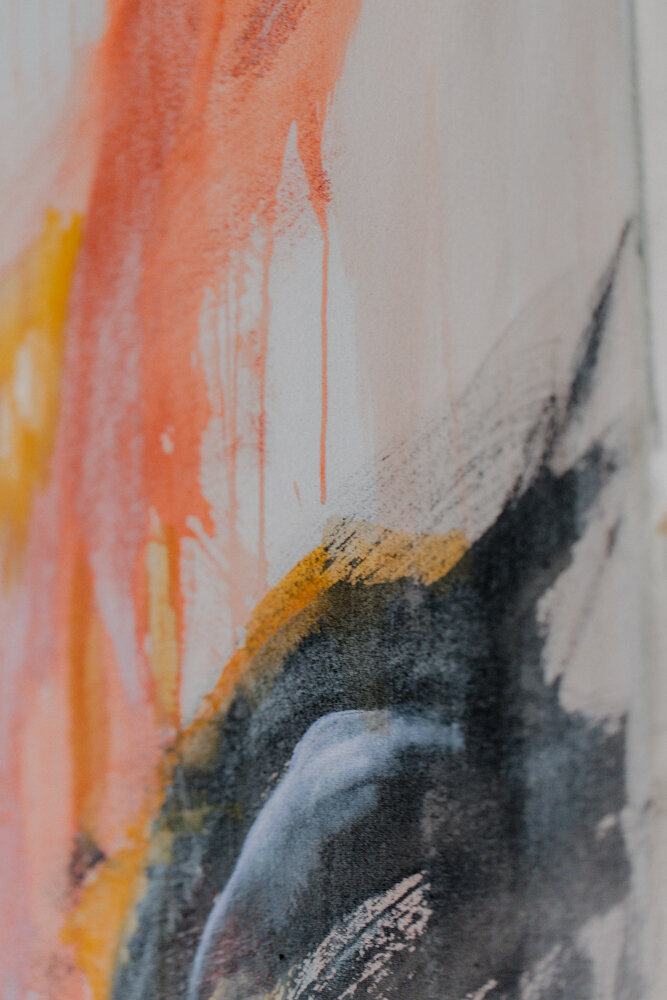 close up of modern art