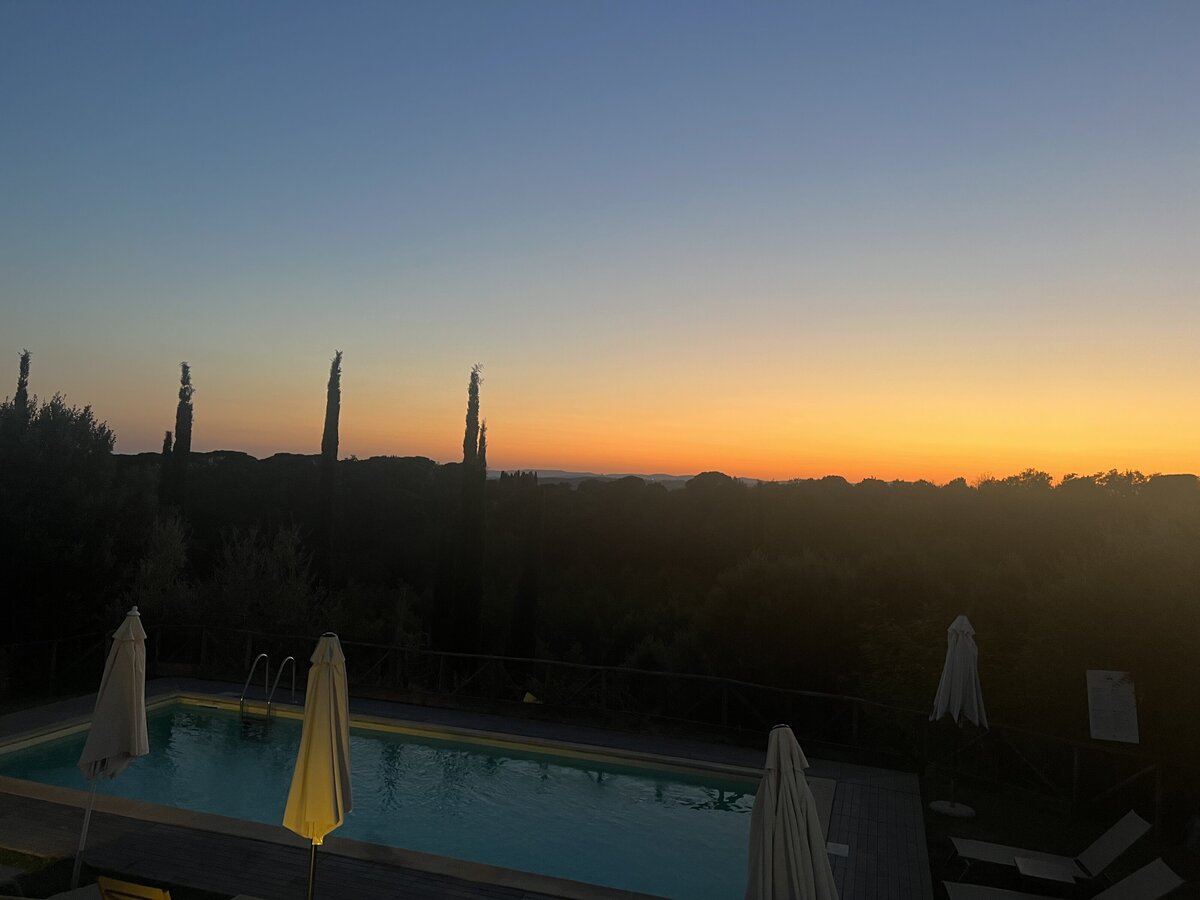Sunset at Villa Castelnuovo Berardenga