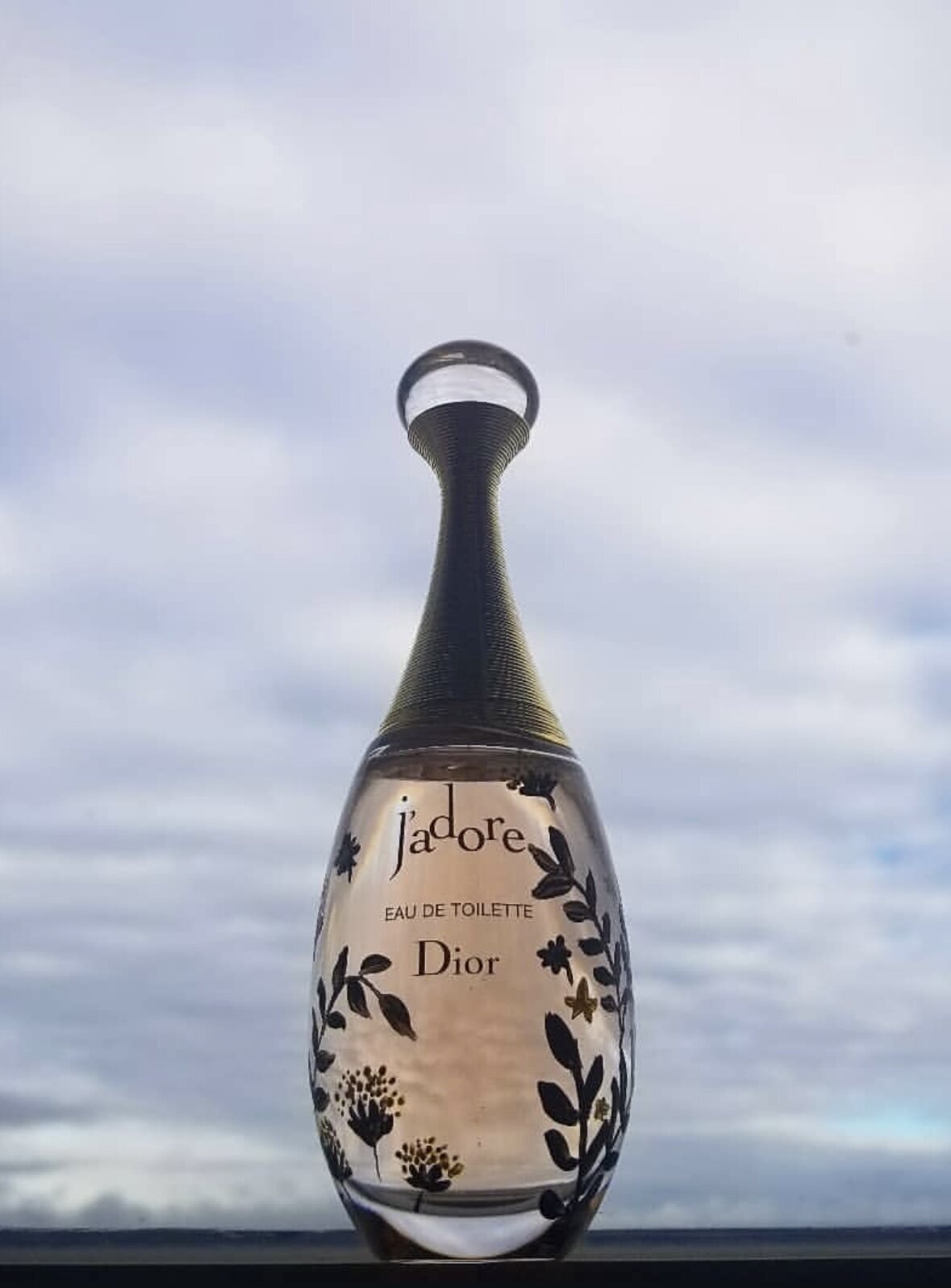 Live bottle painting for Dior brand activation by Toronto bottle painter and live event artist Jenny Zhang