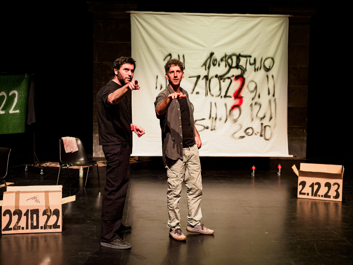 Mode d’emploi pour metteur en scène israélien en Europe texte, mise en scène, jeu Hannan Ishay, Ido Shaked  TPV_3190242