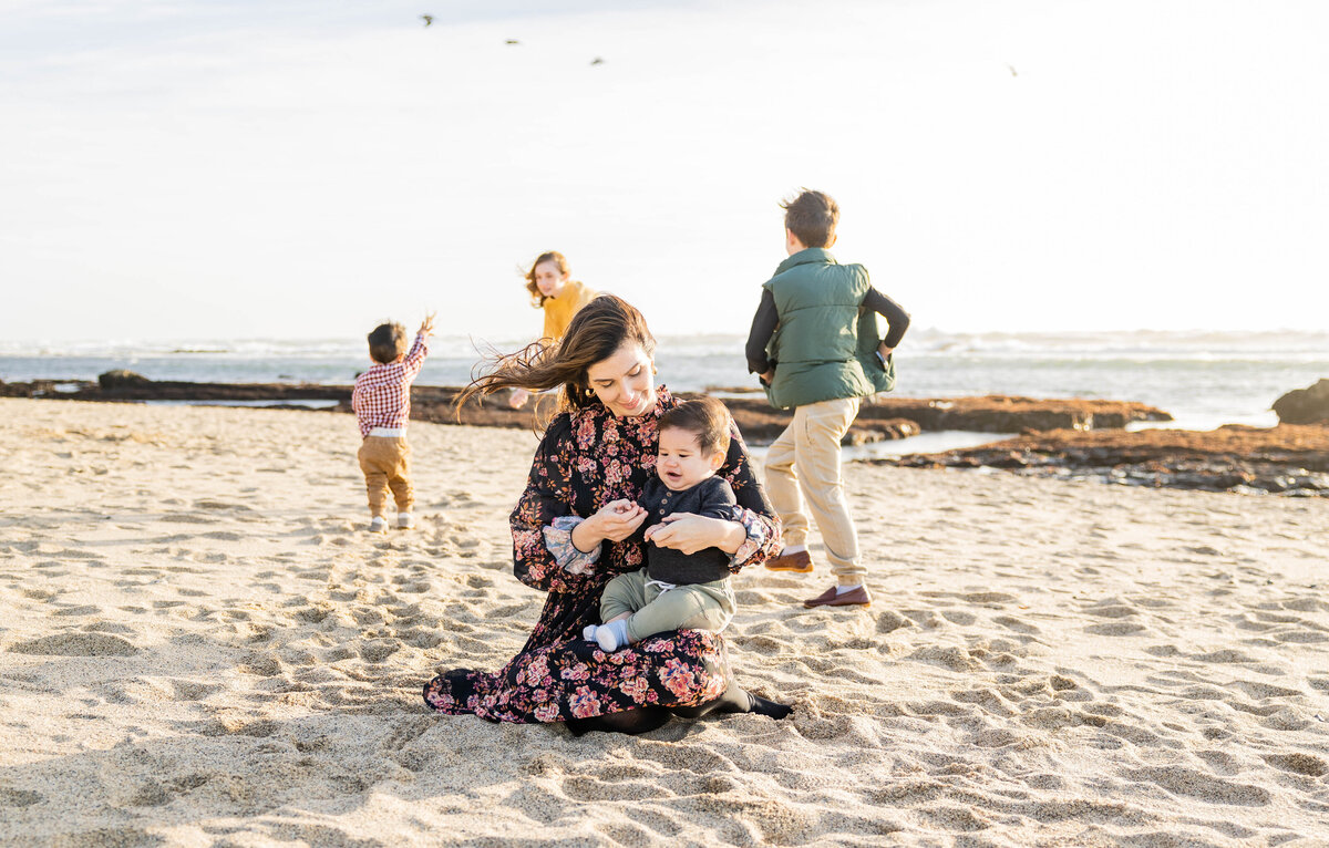 Family session at Fitzgerald Marine Reserve Moss Beach,CA