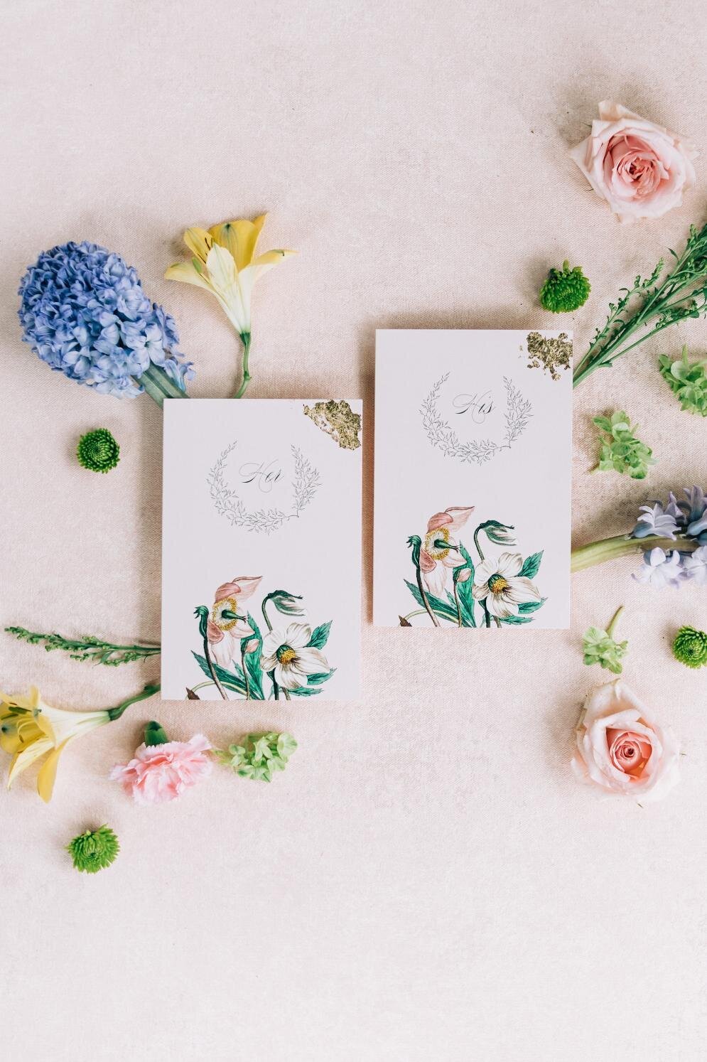 Blush and green wedding vows 3