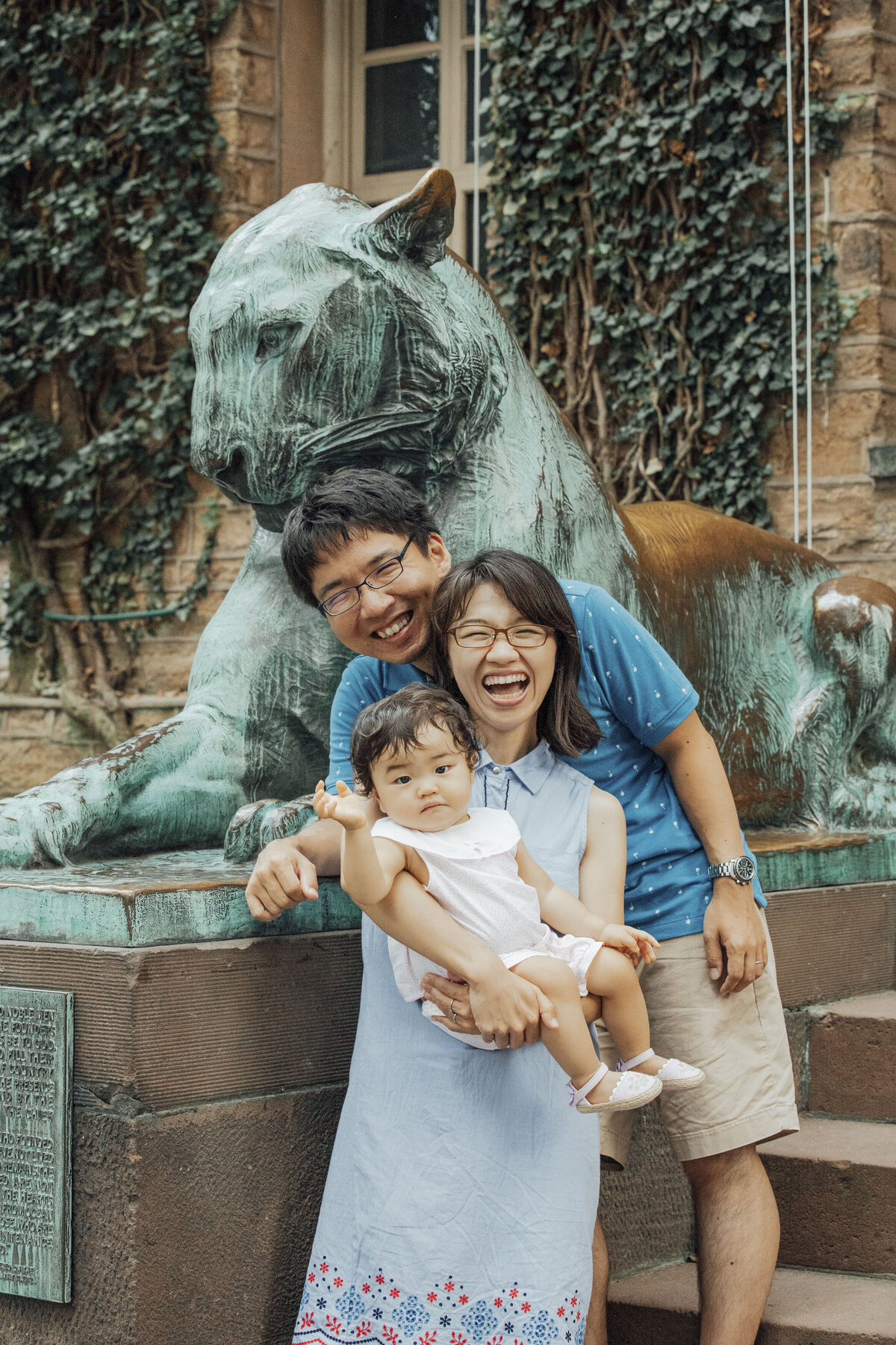Family Portrait Session | Family posing together on the Princeton University campus surrounded by historic architecture | Princeton, New Jersey