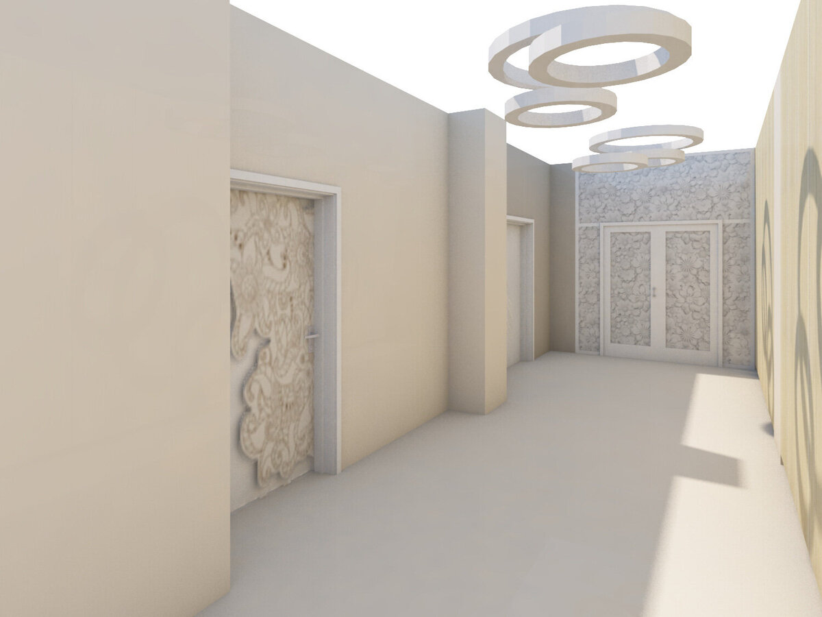 návrh interiéru porodní sály Hořovice