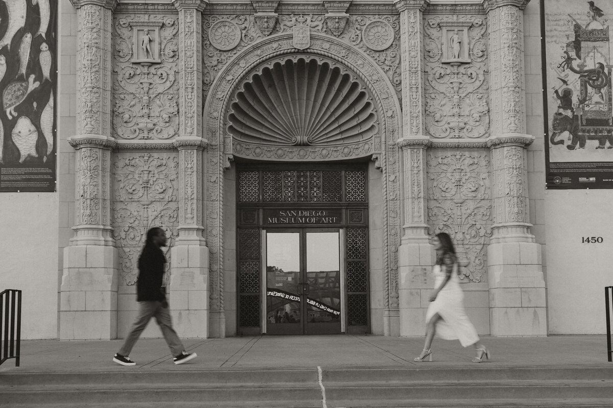 artsy balboa park engagement session
