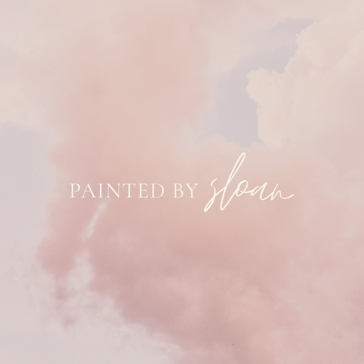 Painted by Sloan logo on pink clouds