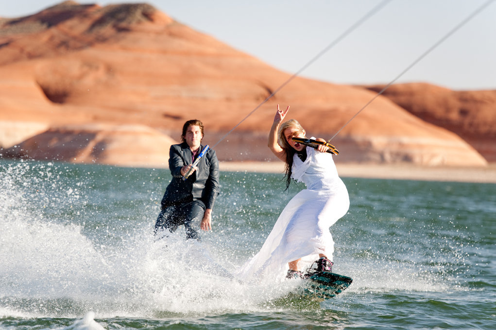 lake powell utah red rock bridal groomal wake boarding photography010