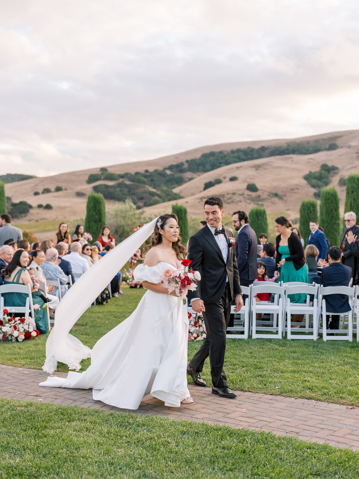 Recessional at Viansa winery wedding
