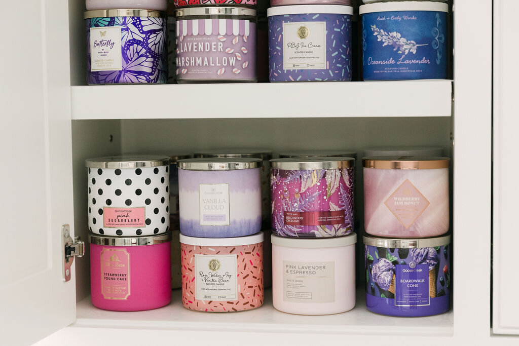 Bath and Body Works candle collection