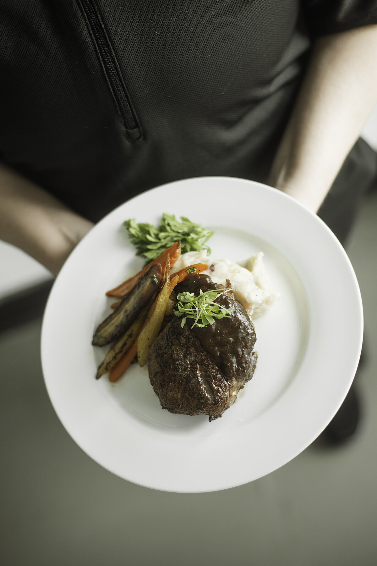 Plated meal made by Mason Dixon catering