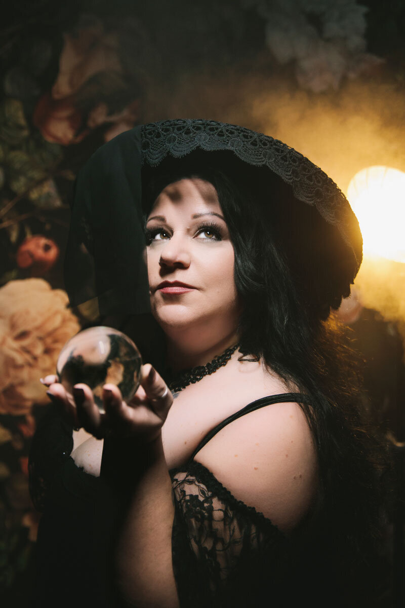 witchy themed beauty portrait