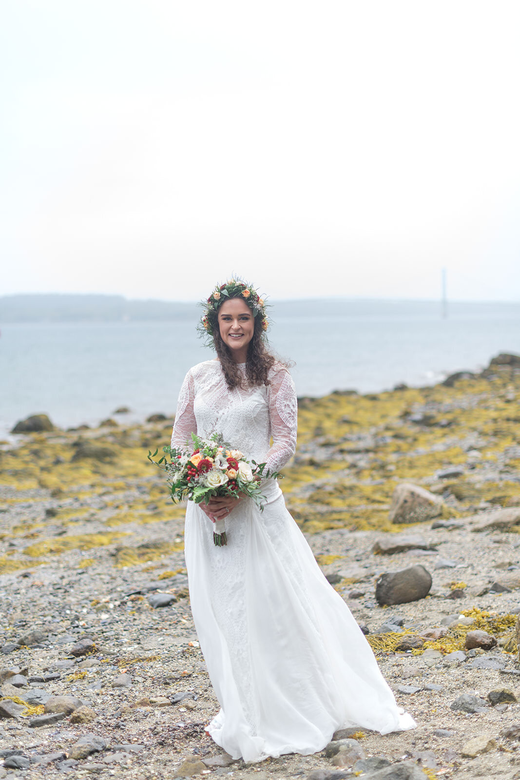 castine-beach-wedding-bride