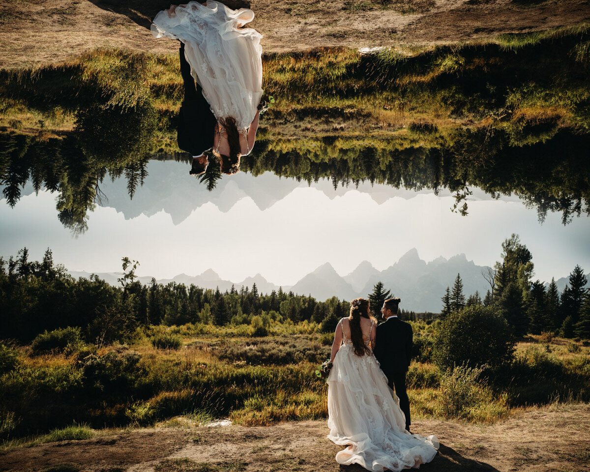 Other wordly vibes wedding photo at elopement by Paige Mireles