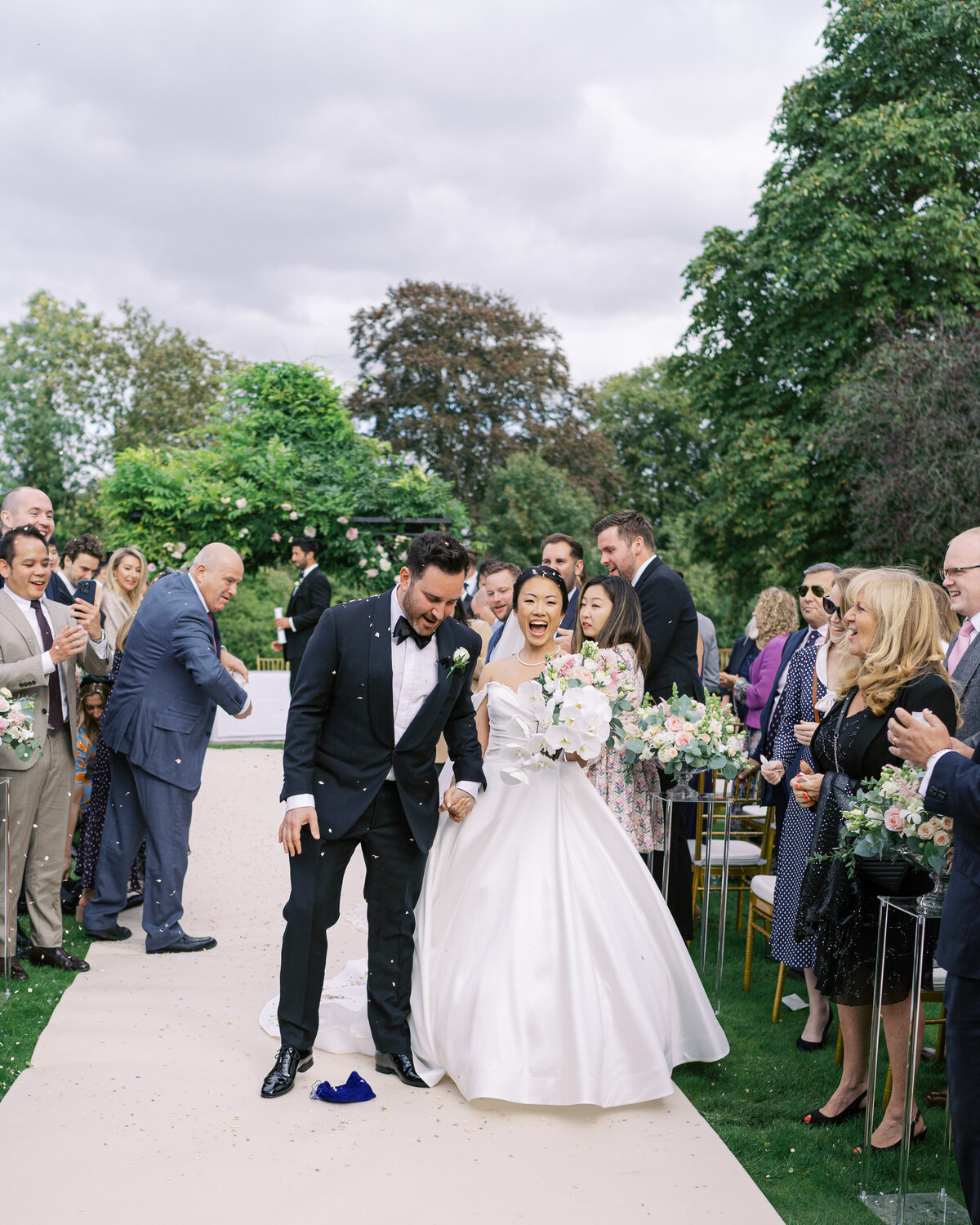 Outdoor Jewish wedding ceremony at Monkey Island Estate