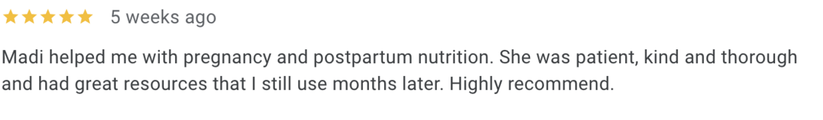 postpartum dietitian