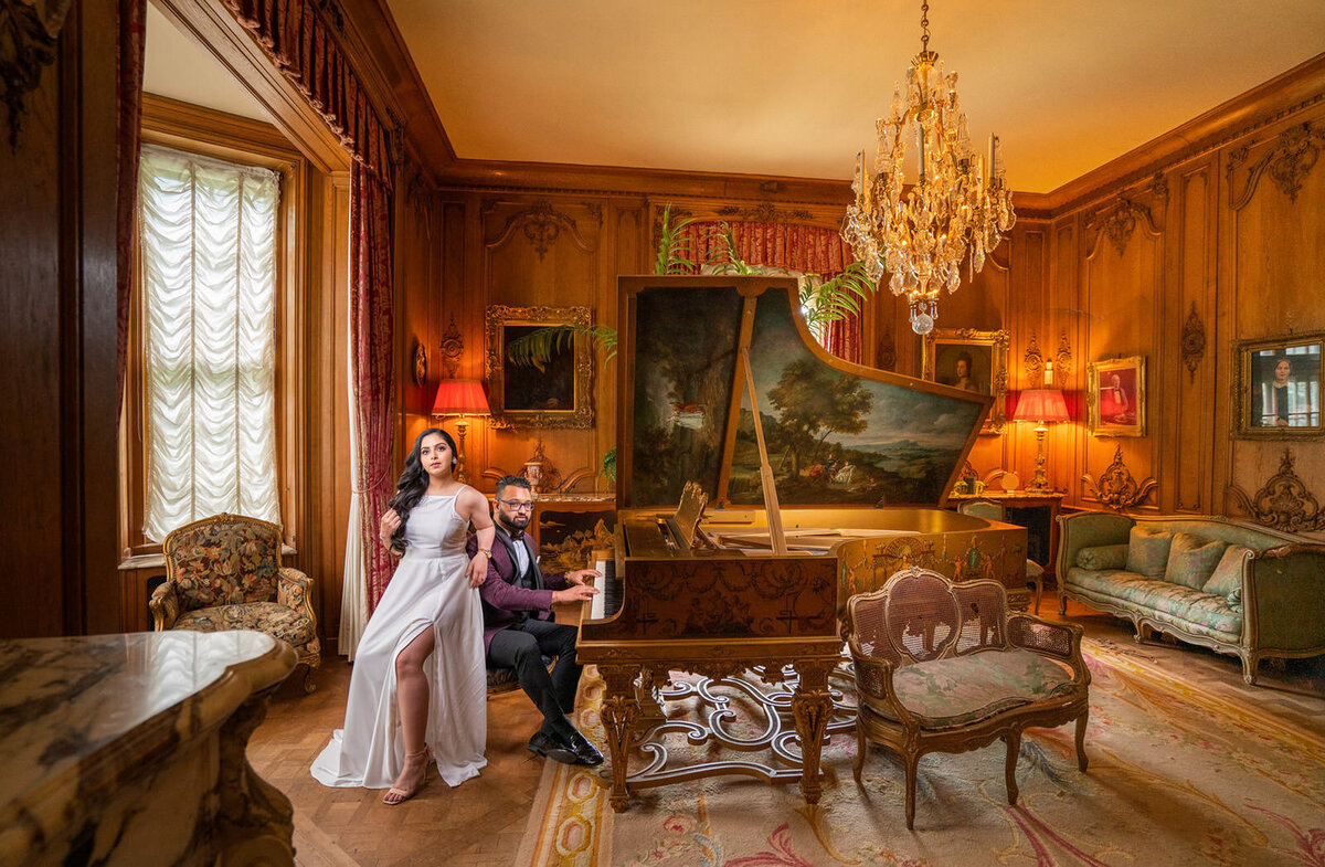 indian couple photo session at parkwood estate toronto engagement session