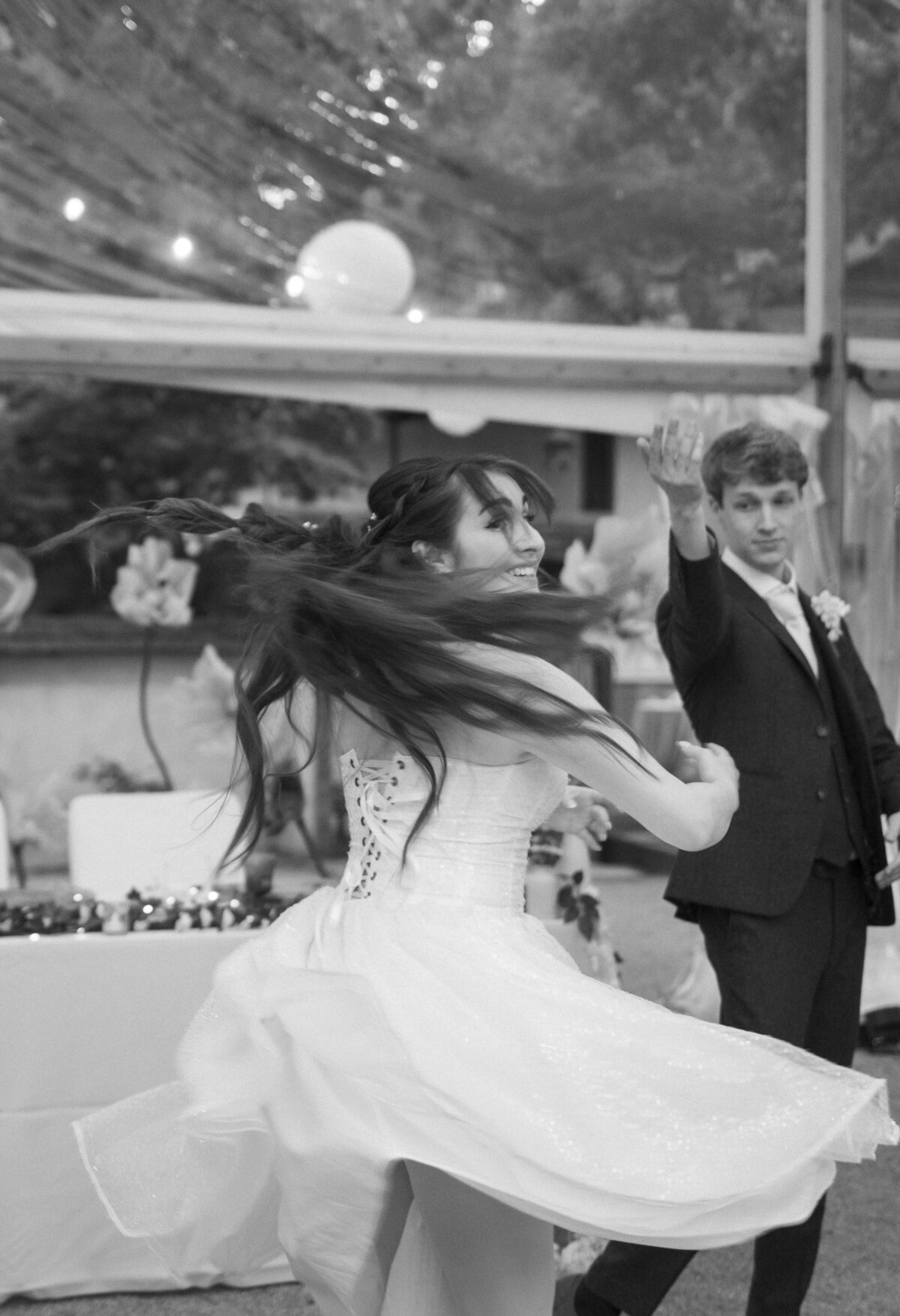 Bride and Groom at Wedding Reception