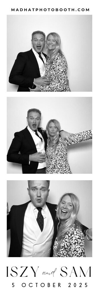 b&w selfie pod print design for hyde house weddings