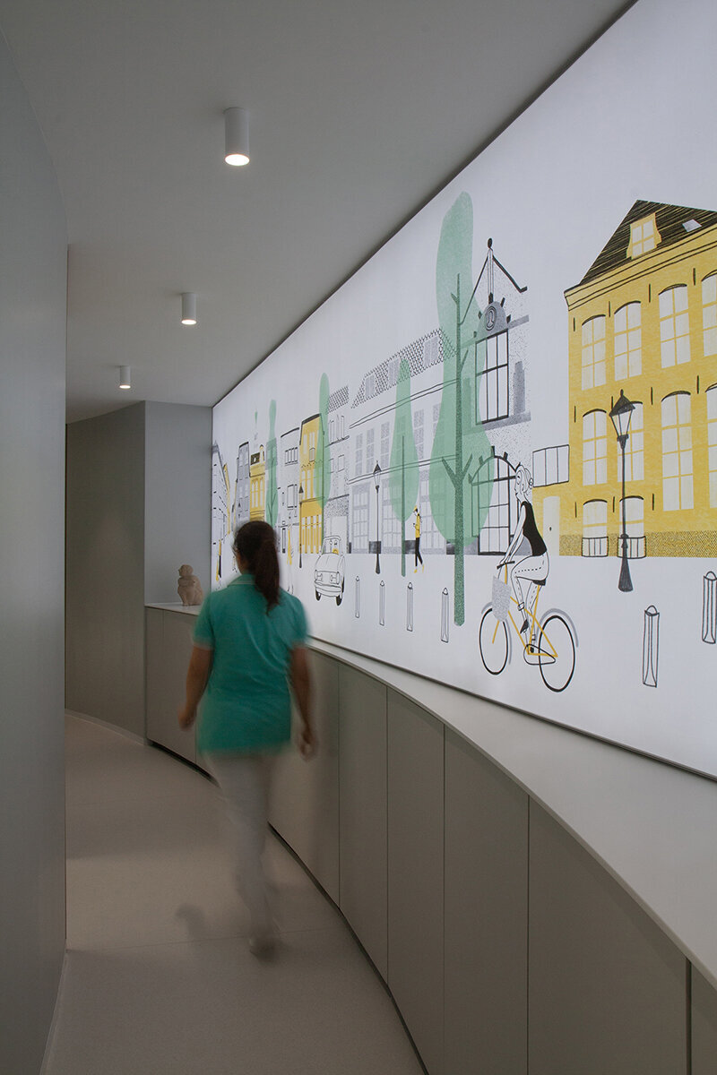 AVT Kliniek - straat foto - illustratieve huisstijl - cracco illustration