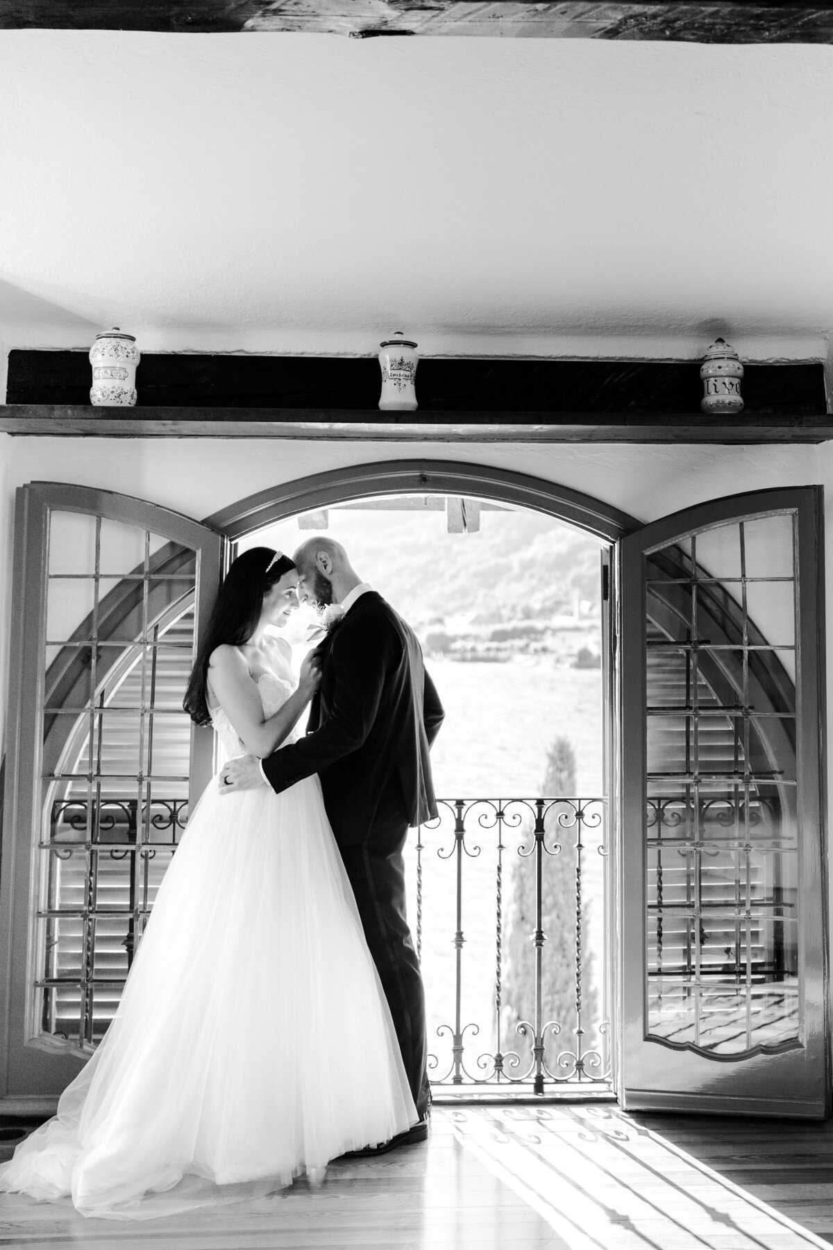 Film photograph of an elopement at Villa Cassinella on Lake Como Italy