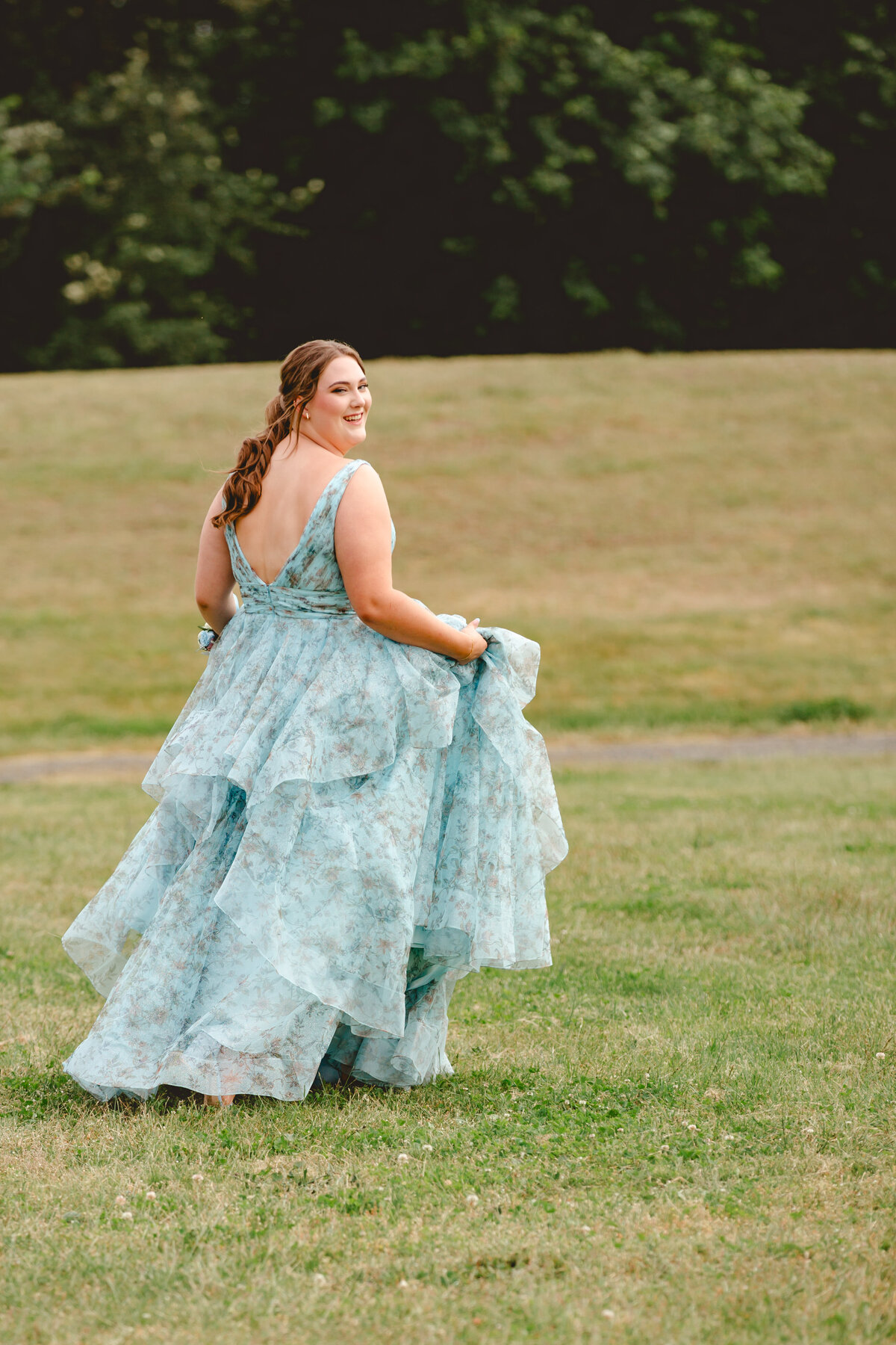 fraser valley, MEI grad, dress, field, 