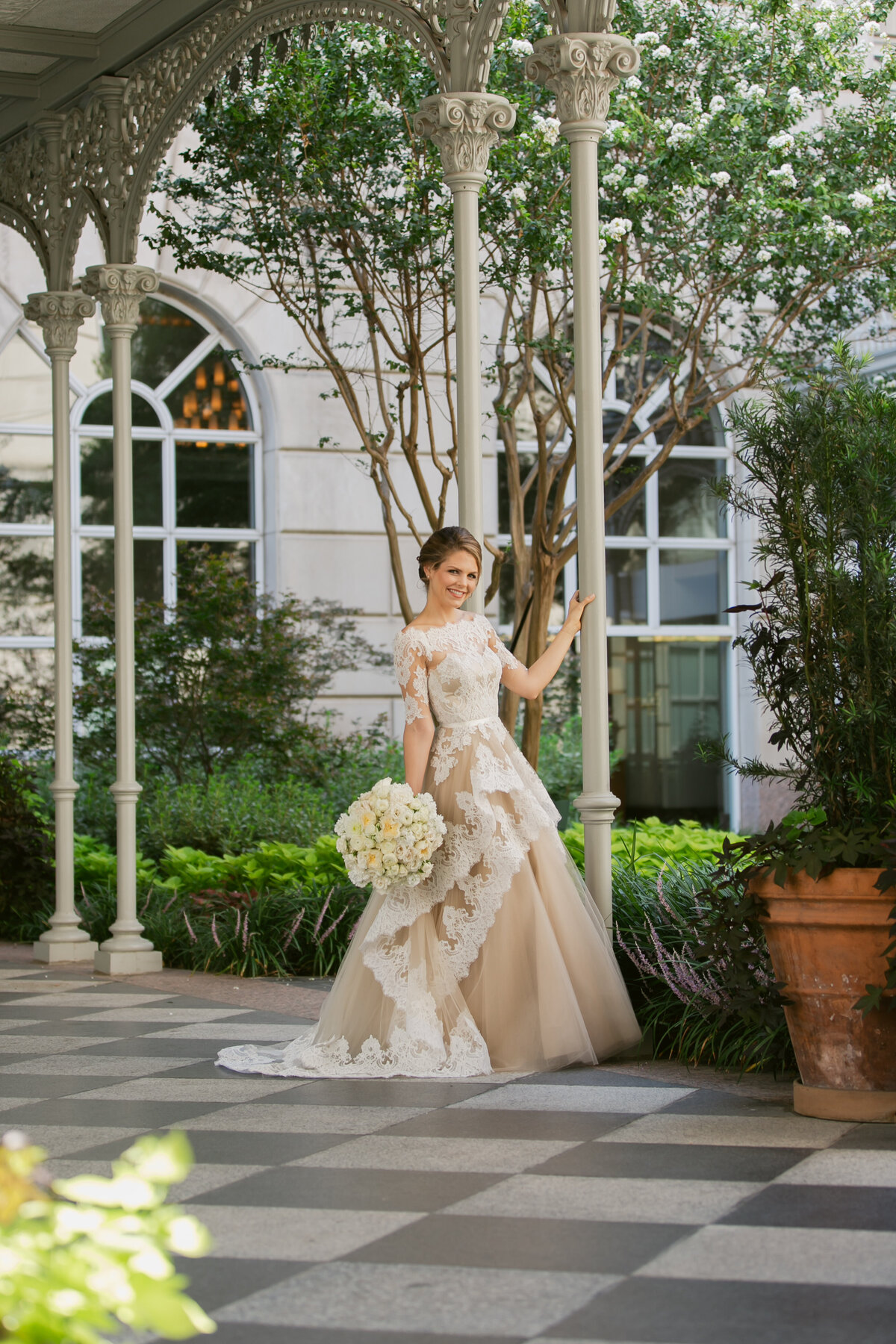 Bridal portraits at hotel crescent dallas