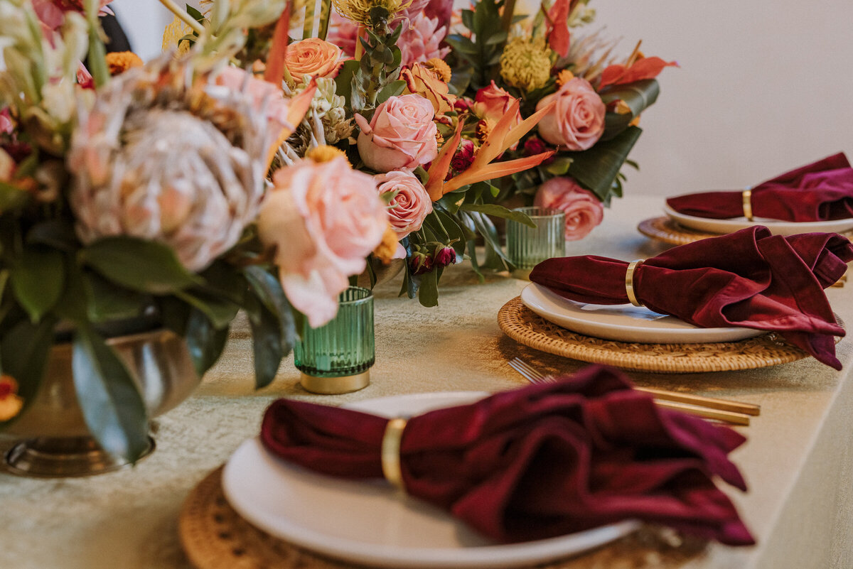 urban palms bbj wedding reception table