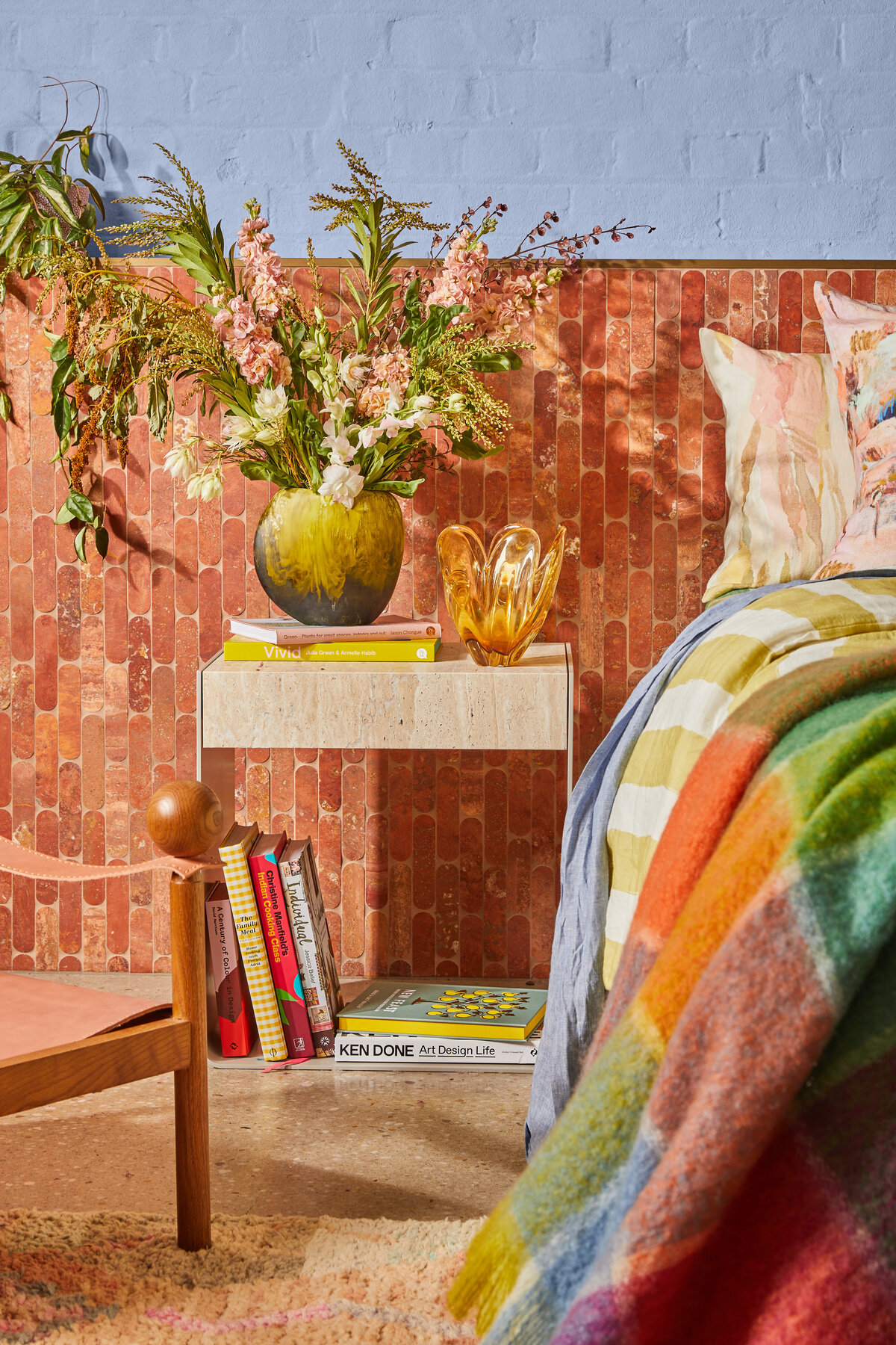 Greenhouse interiors bedroom side table styling