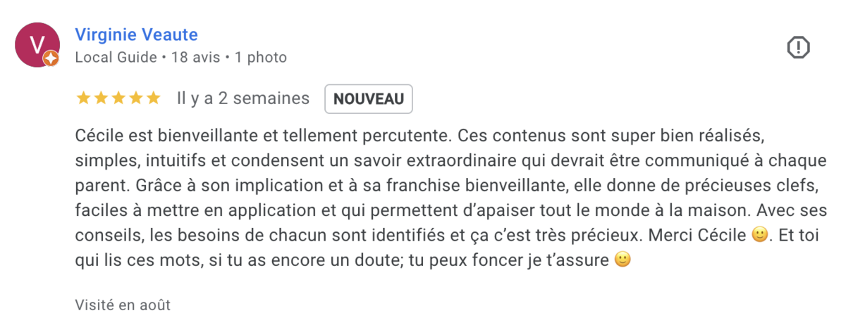accompagnement témoignage parentalignés avec Cécile Poultier