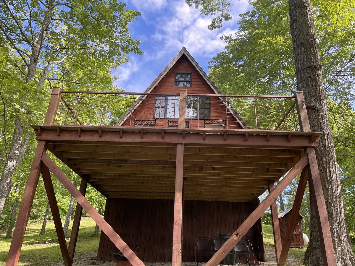 Back view of the deck