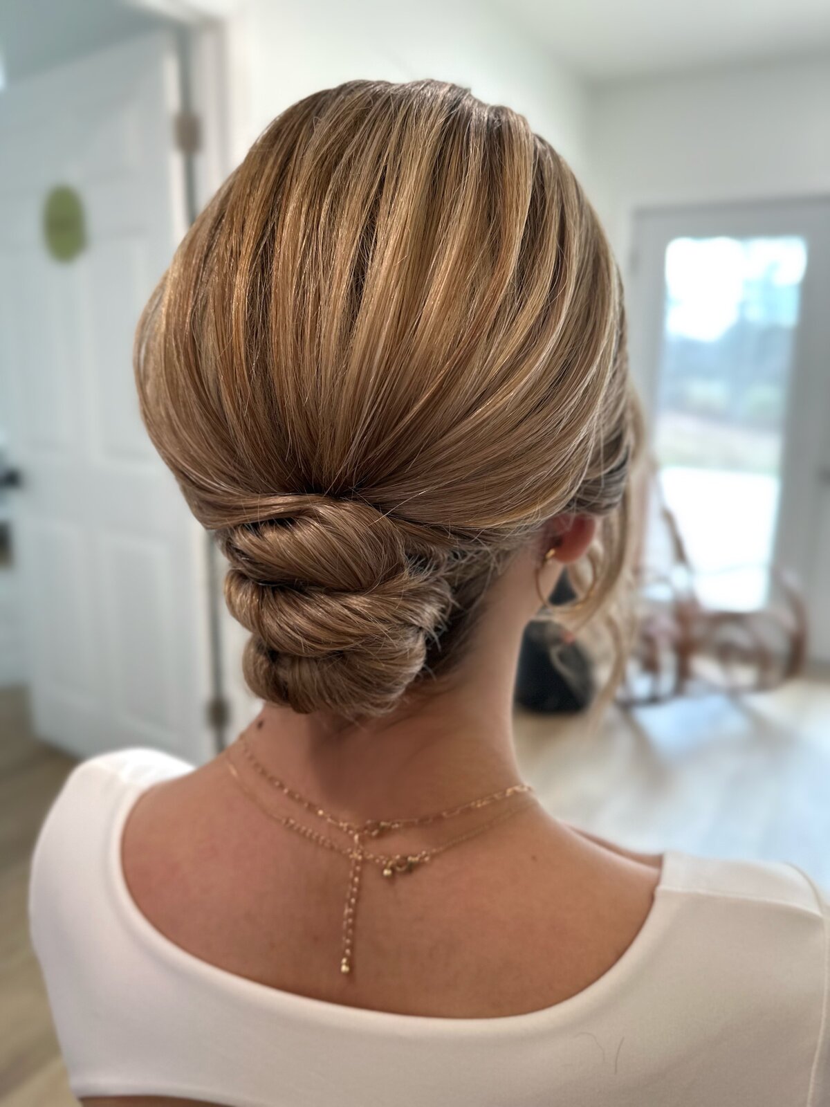 nashville bridal hair sleek bun clean updo