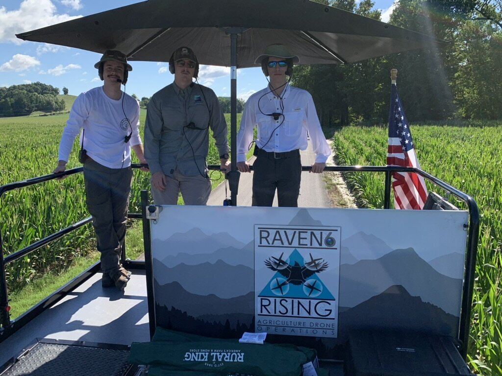 In the corn fields with the crew of Raven 6 Rising