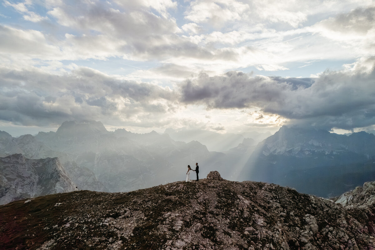Marmarole helicopter Elopement Dolomites -44