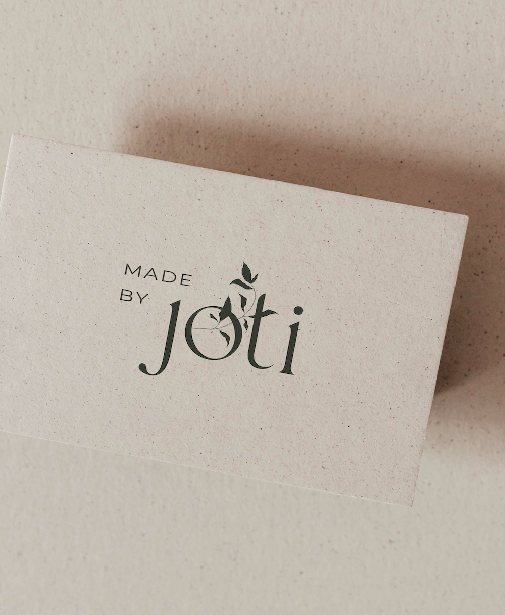Joti business card brand identity design