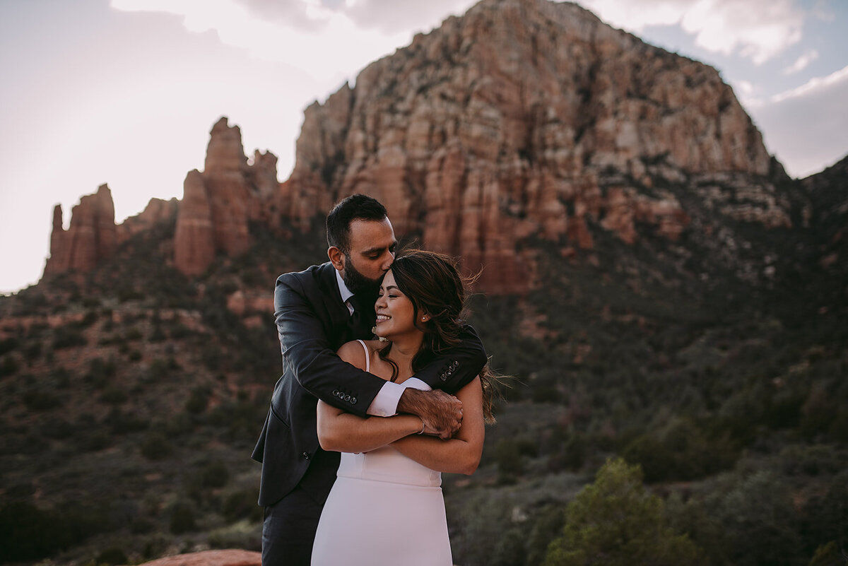 sedona elopement asian bride