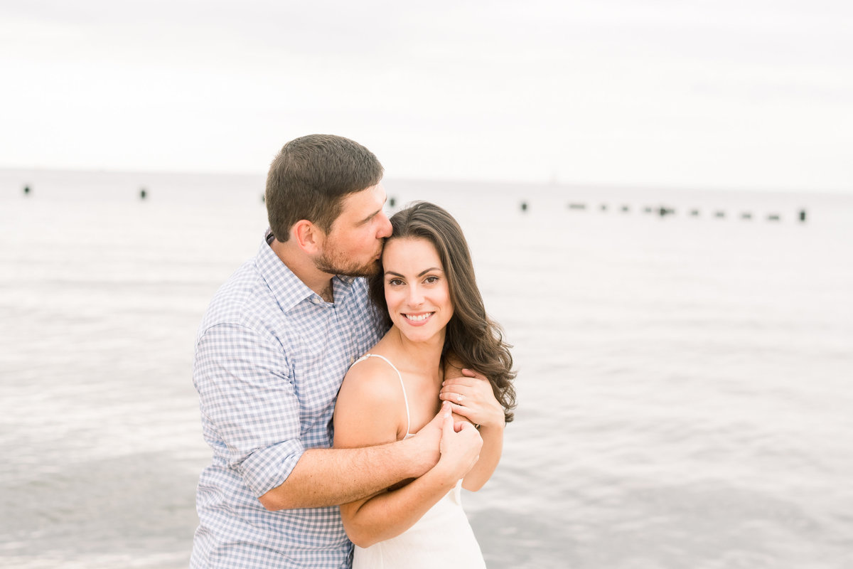 downtown chicago lake michigan sunset engagement session with iowa based wedding photographer mississippi pearl photography