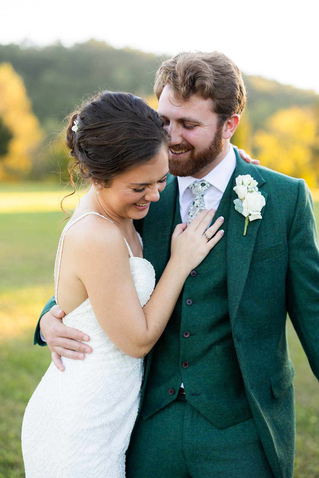   Bride and groom portrait at The Tate House