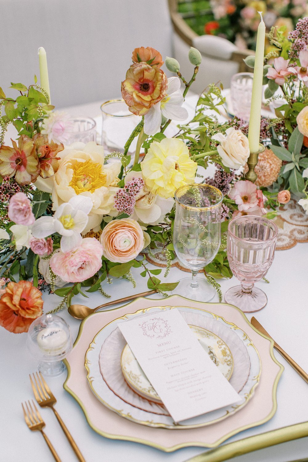 romantic plate setting