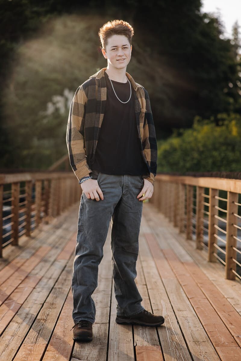 Young man standing on a dock
