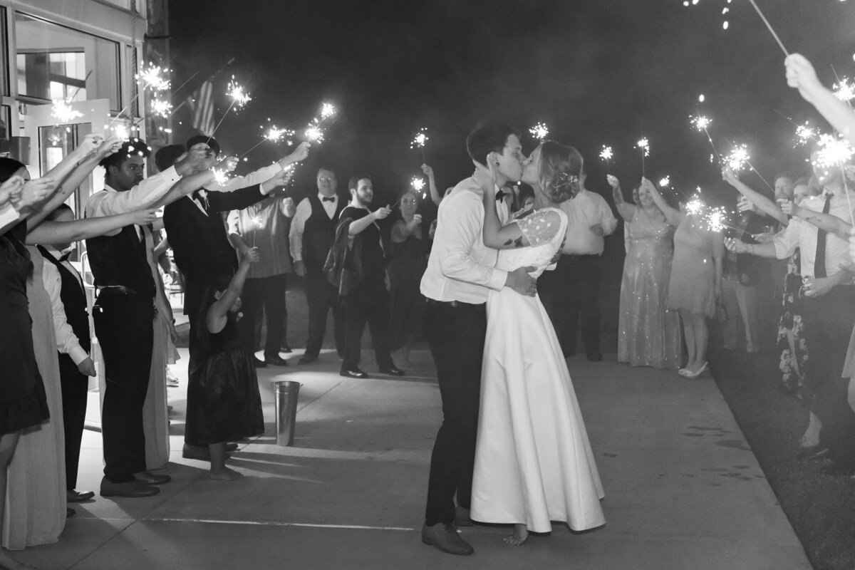 Sparkler exit at Ruby Cora wedding venue in Adams,,TN