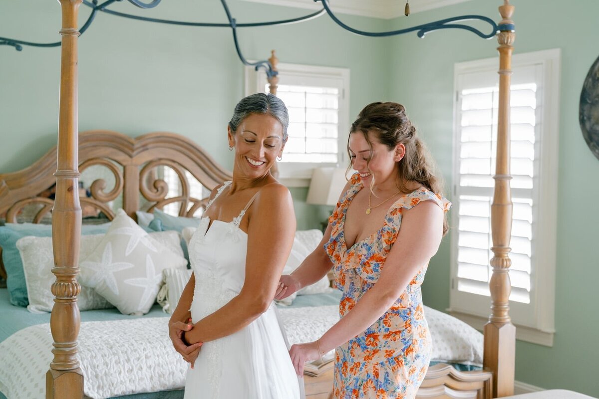 Southport NC Wedding | Blue Satin Bee 12