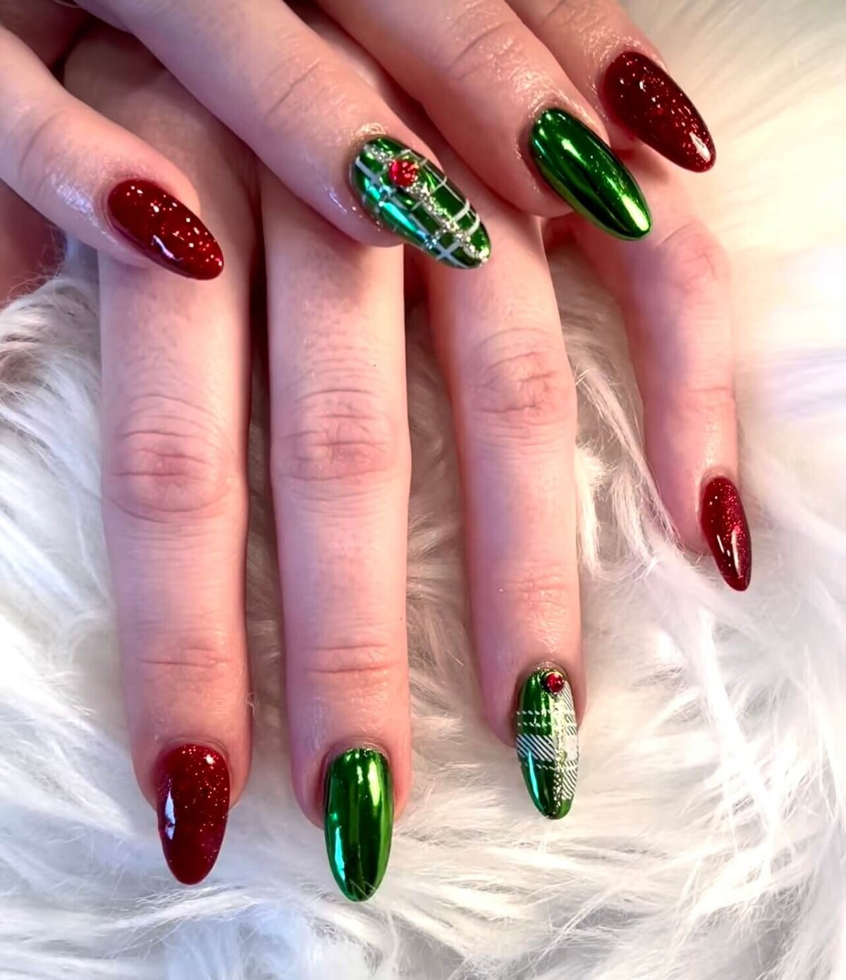 Signature nail services at Maven + Grace Salon in McMinnville, including gel manicures, acrylic sets, nail art, and pedicure treatments focused on durability and design.