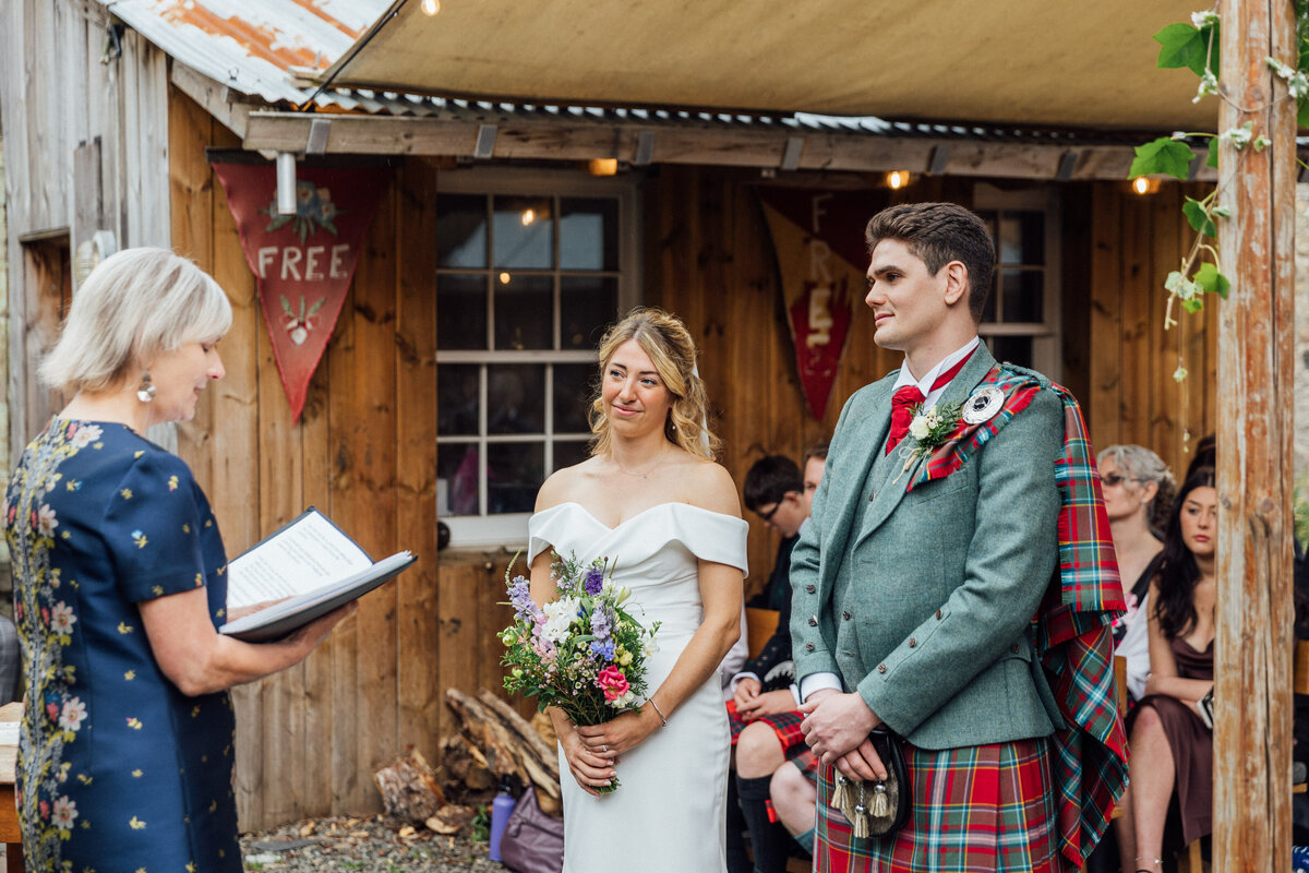 Wedding ceremony at The Free Company